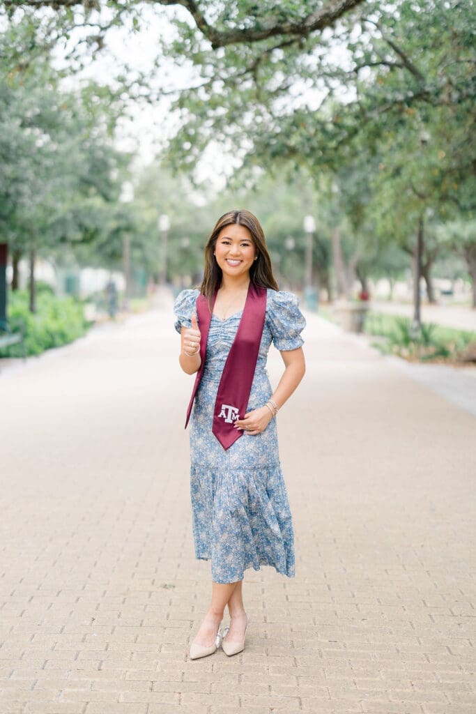texas a&m senior grad photos military walk champagne spray kyle field aggie park