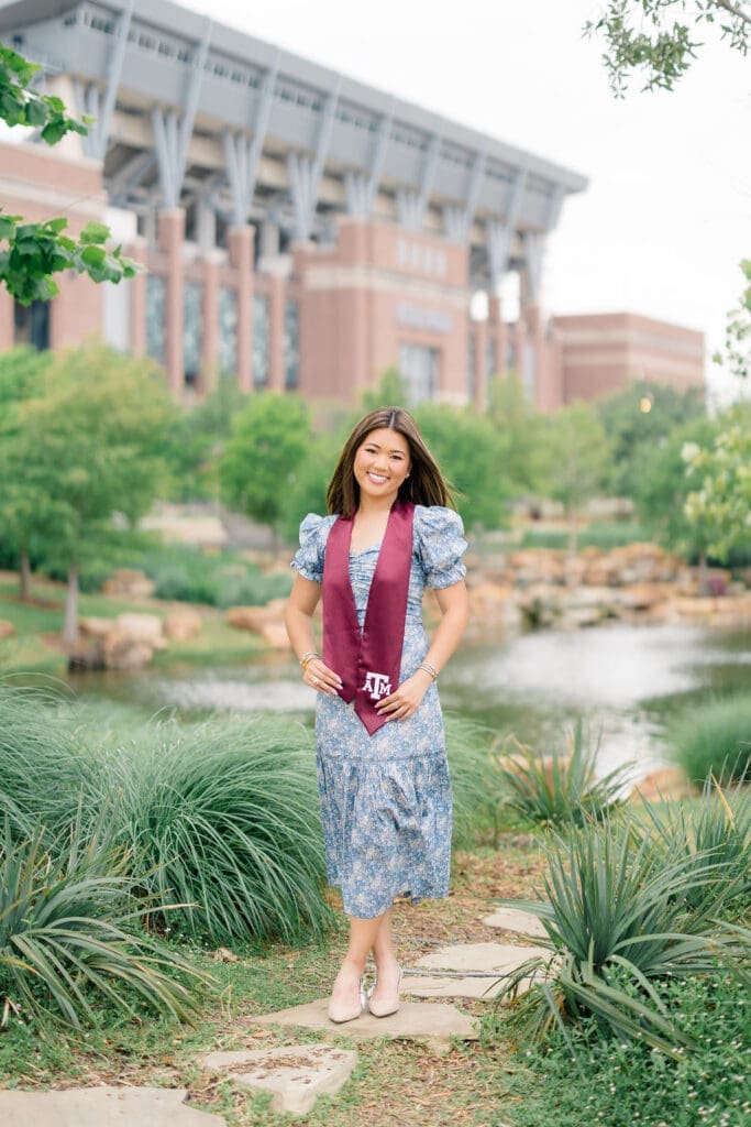 Aggie grad photo location at Aggie Park